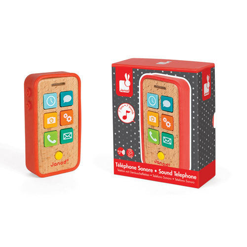 Wooden Mobile Telephone With Sounds - Classic Game Time