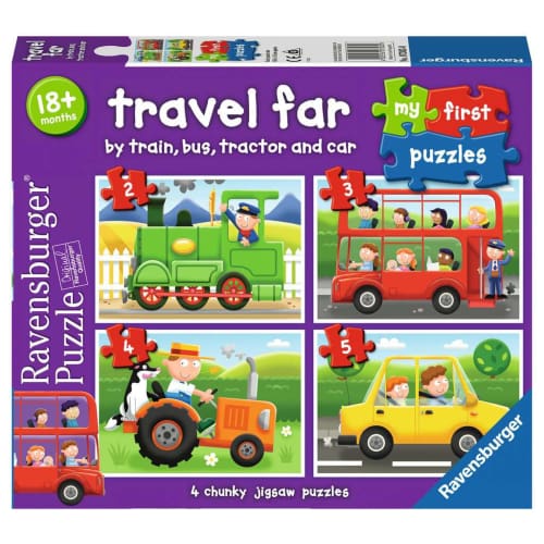 Travel Far My First Puzzles (2,3,4,5pc) - Desk Play Puzzle